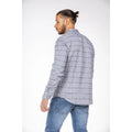 Imperio Shop Mandarin Collar Shirt Button-Up Long Sleeve Roll-Up Option Premium Gray Square Dot Casual Printed Polyester Men's