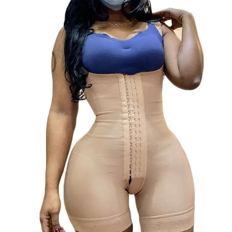 Zipper Butt Lifter Full Body Shaper for Colombianas Reductora Bodysuit Medium Control Post Surgery Body Contour Breathable