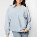 V Neck Fleece Oversized Tops Women Cotton Pullover Wholesale Cropped Hoodies V Neck Sweatshirts