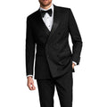 Men's Exquisite Double-breasted Upscale Wedding Groom Casual Suit Temperament Jacket Two-piece Set Italy Men s Suits