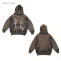Winter Warm Men's Hoodie 100% Cotton Fleece Vintage Mud Dyed Vintage Fleece Breathable New Arrival Men Hoodie
