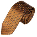 Exve Exclusive Golden Geometric Handmade Turkish Necktie