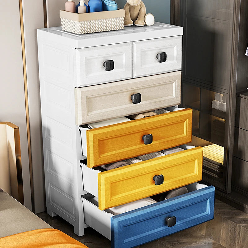 Narrow Kitchen Bedroom Storage Bins Plastic Rectangle Drawers Rolling Cabinet Organizer Multifunction Portable Heavy-Duty