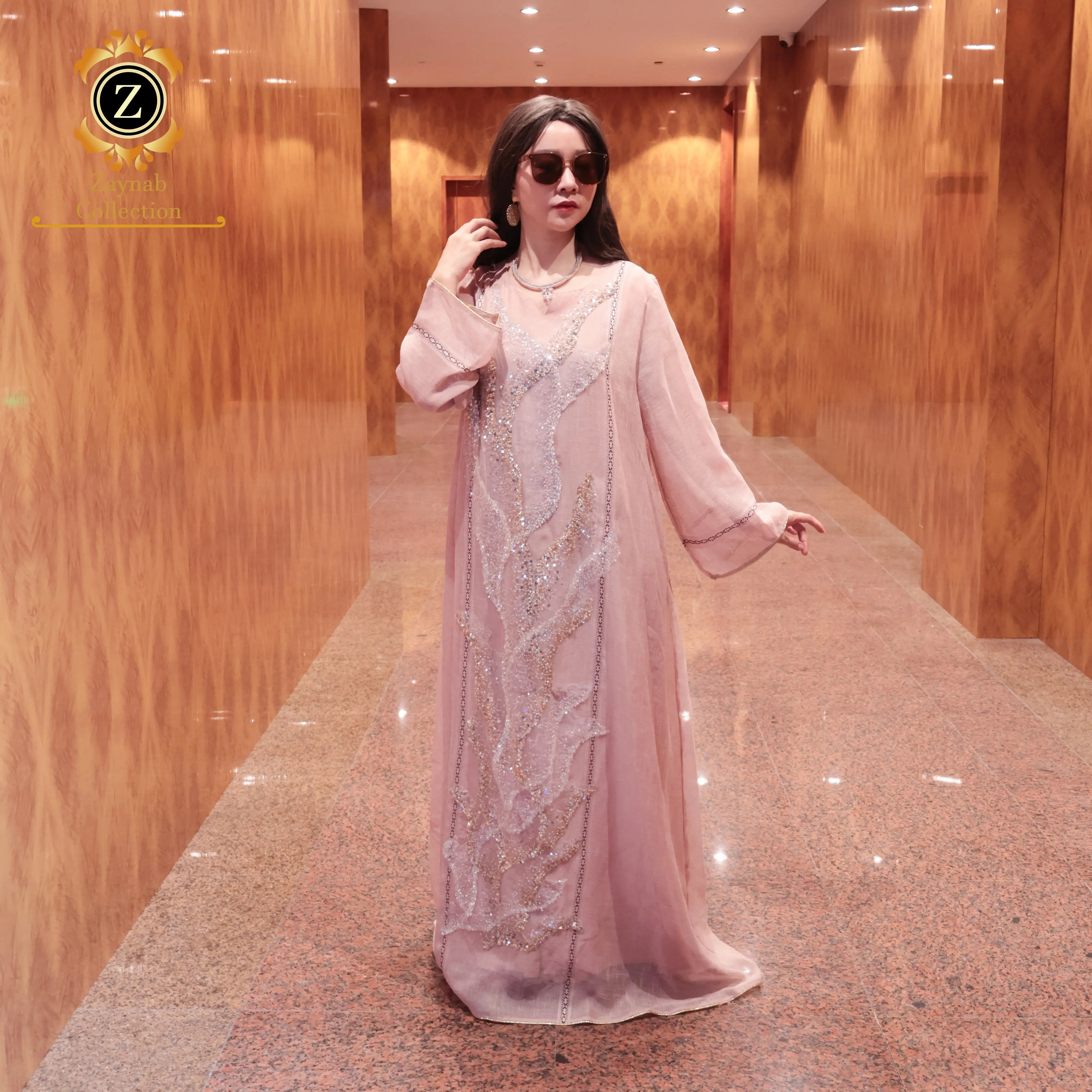 Zaynab Turkey Abaya Custom Designs Latest Women'S Clothing Abaya Dubai Ramadan Jalabiya Turkey Jalabiya