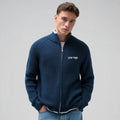 Men's Full Zipper Cardigan with Embroidered Logo on Front Chest Premium Comfort and Style