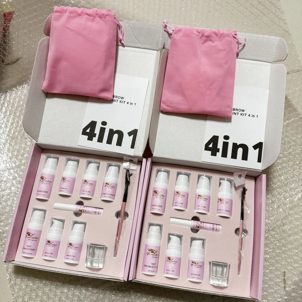 Private Label Long-Lasting Lash and Brow Lamination Kit Fast Perm Tint Dye Color Lifting Liquid Form