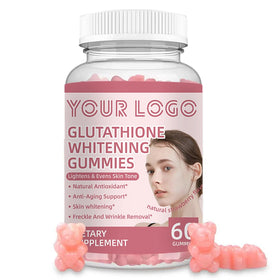 Wholesale Vitamin Whitening Gummies Supports Skin Brightening Evens Skin Tone Improve Immunity Strawberry Flavor