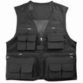 Raw Fine Hunting Vests Summer Outdoor Travel Style Dark Maroon Polyester/Cotton Blend Custom Logo Multi Pockets Hospital Uniform