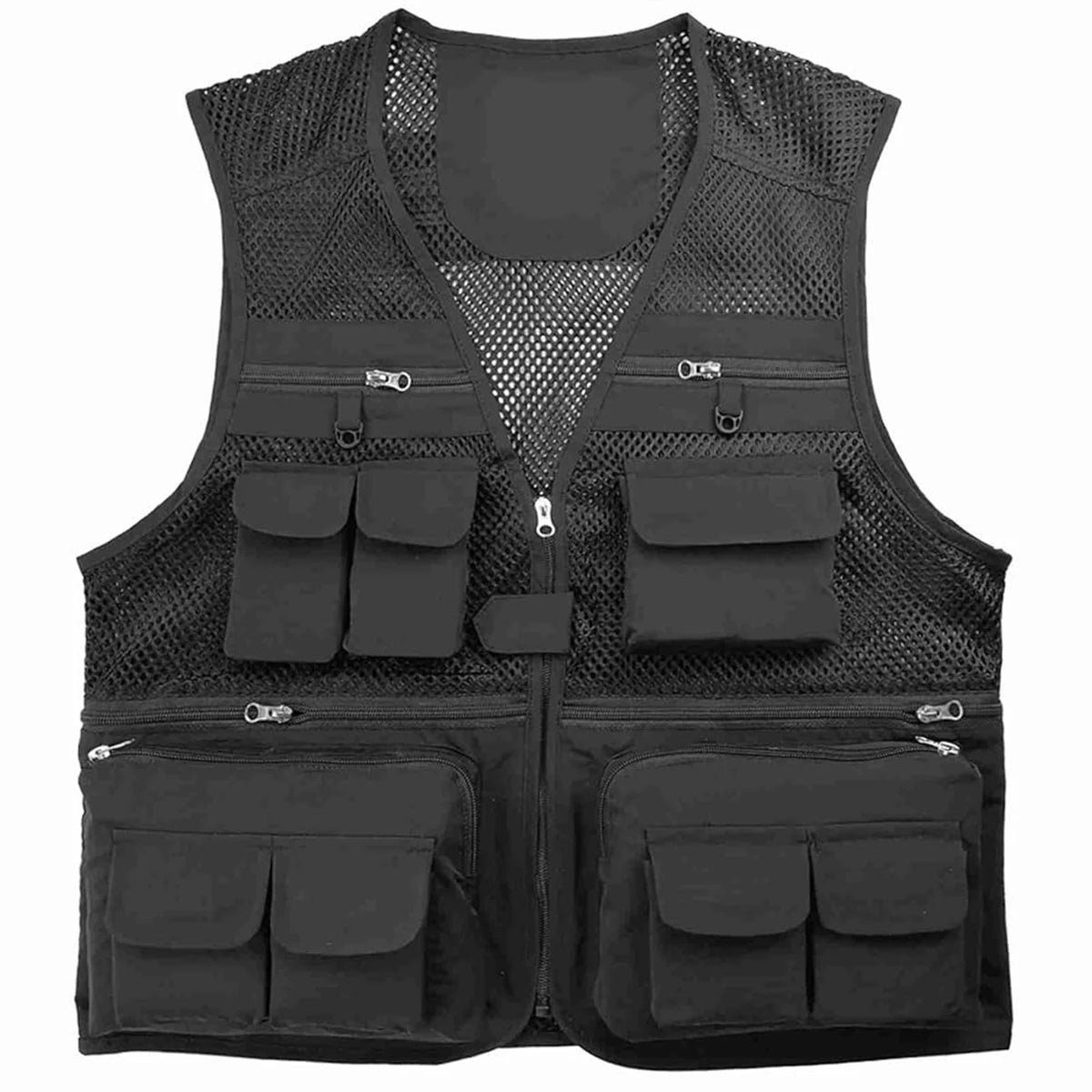 Raw Fine Hunting Vests Summer Outdoor Travel Style Dark Maroon Polyester/Cotton Blend Custom Logo Multi Pockets Hospital Uniform