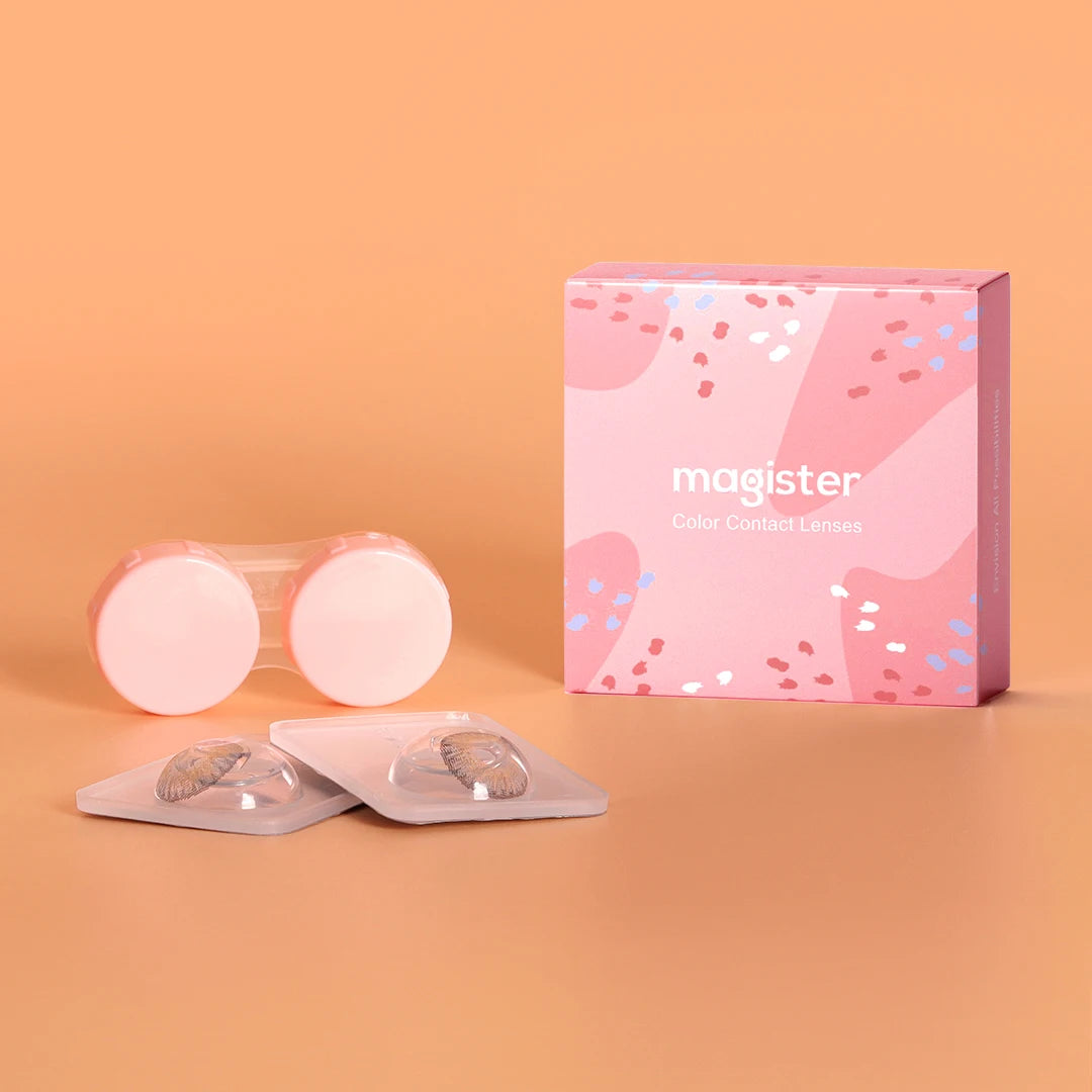 Free Shipping Magister Colored Contact Lenses Custoom Brand 2PCs Amber Ochre Topaz Prescription Lens HIDROCOR Package Box