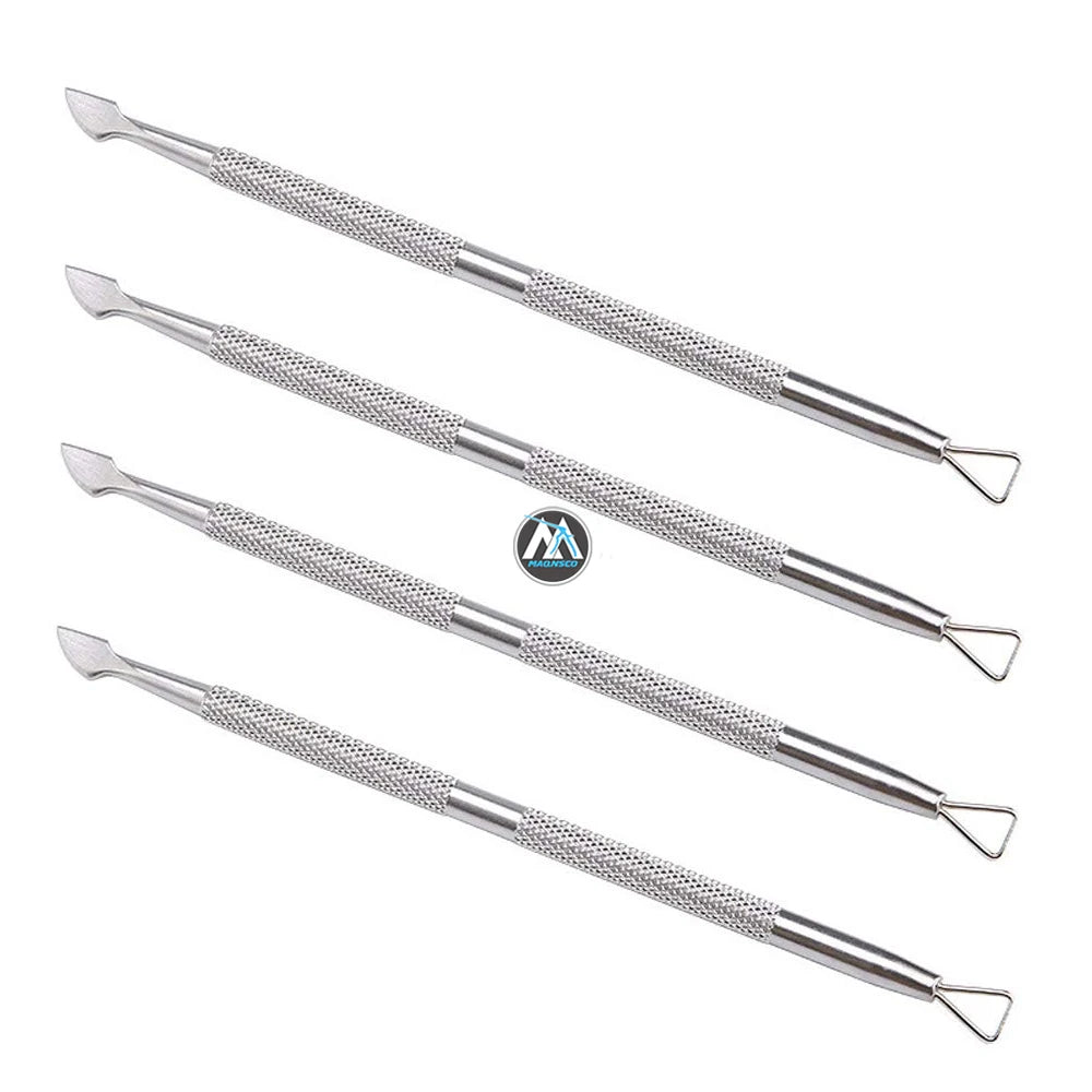 4-Piece Stainless Steel Nail Clipper Set Triangle Cuticle Peeler Scraper Gel Nail Polish Cuticle Pusher