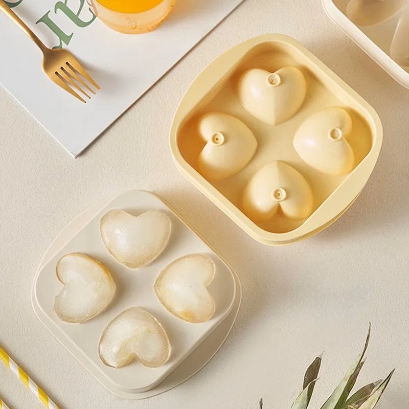 Heart Design Supply Box Plastic Customized Release Mold Container Maker Small Refrigerator Ice Cube Tray