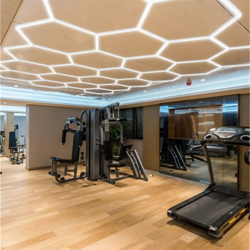 6500K Anti-UV COB LED Hexagonal Light with IP55 Rating for Workshop and Garage Use in Color-Sensitive Environments