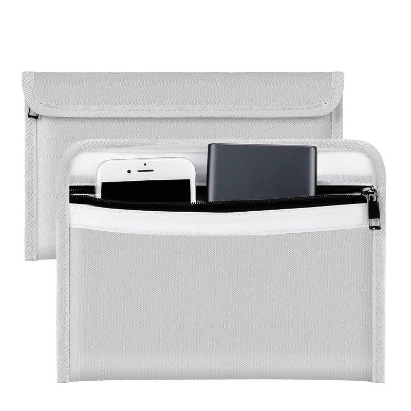 YHX UL94 V0 Portable 10000 MAh Mobile Power Bank Fireproof and Explosion-proof Battery Box Fireproof Power Bank Storage Bag