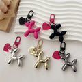 Anime Cartoon Dog Resin Laser Balloon Dog Keychain Animal Pendant Balloon Dog Keychain Bag Charm Pendant Diy Jewelry Accessories