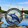 Stained Glass Art Deco Hummingbird Suncatcher Hanging Panel for Kitchen Cabinet Doors with CE Certificate