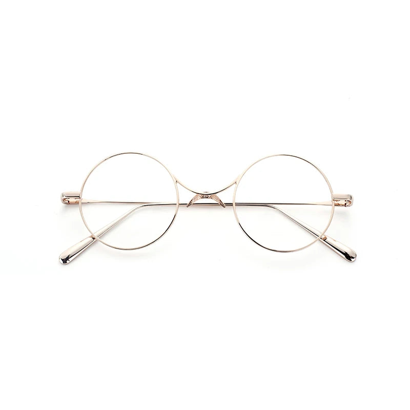 Luxury Vintage Round Metal Eyewear New Classic Retro Eyeglasses Frame Diamond Face Shape Match for Men and Women