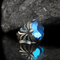 Azuris Men's 925 Sterling Silver Ring Ottoman Style with Natural Stone VALKH1917 Made in Turkey
