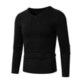 Oem Customized logo Design  autumn and winter v-neck  warm men's sweater