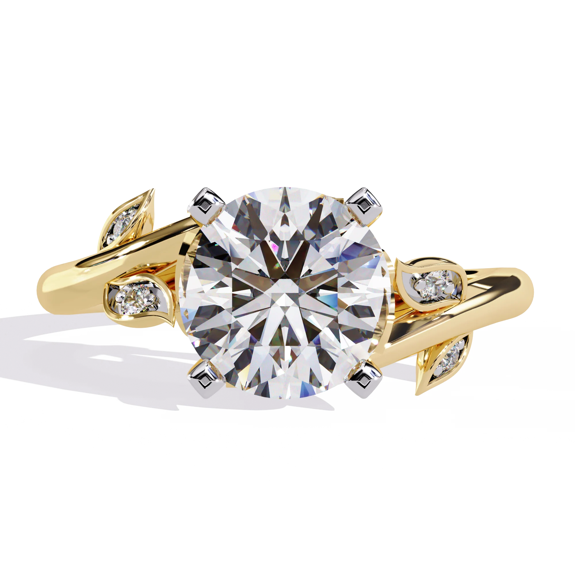 1.74 Carat IGI Certified 14K Solid Gold Lab Grown Round Brilliant Cut Color E Engagement Ring Elegant Bridal Diamond Jewelry