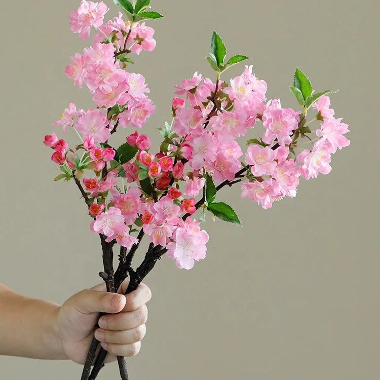 High-end Simulated Cherry Blossoms for Home and Restaurant Interior Decoration Fresh Artificial Cherry Blossom Branches-pink