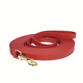 Waterproof 1.5cm Wide PVC Plastic Dog Leash Easy-to-Clean Resistant Dirt Personalized Nylon with Solid Pattern
