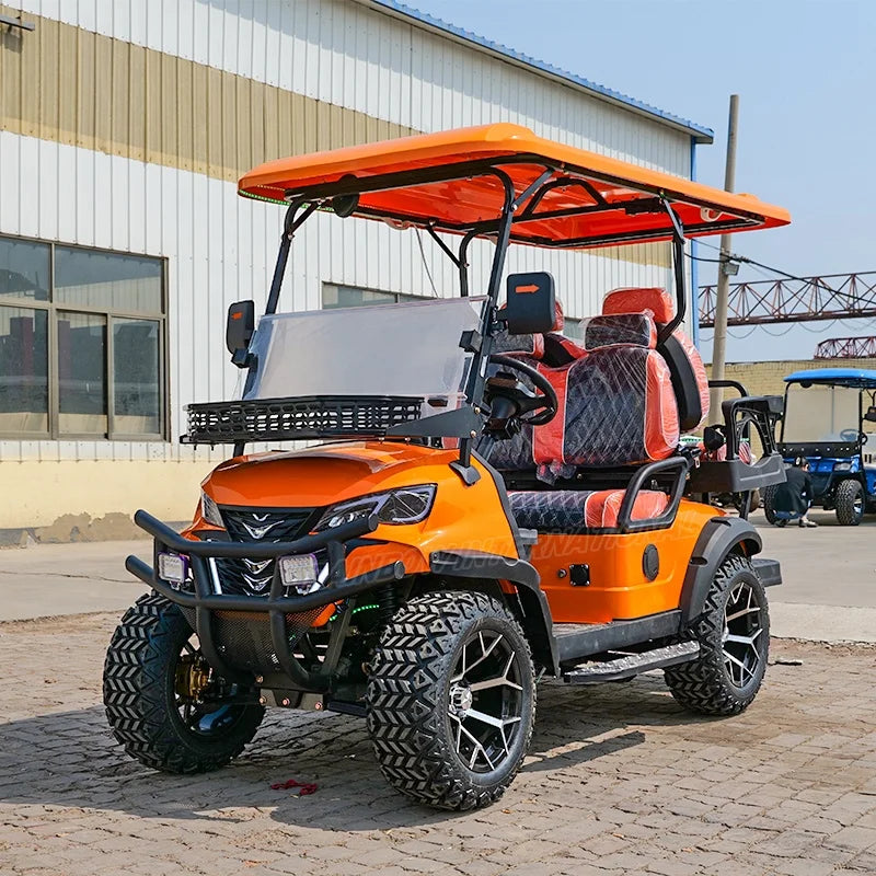 Rainbow 48V Electric Off-Road Golf Cart CE Certified Disc Brakes Customized 4 Seats 30Km/h 70-90km Range