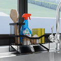 Stainless Steel Self-Draining Metal Tray Over-Sink Sponge Soap Drain Rack Brush Holder Storage Holders Racks for Kitchen Sink