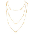 2024 Custom Brass Double Layer Pig Nose Pendant Necklace Extra Long Chain Layered Jewelry