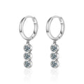 XEZ049 Hot Selling Vintage Moissanite Diamond Dangle Earrings Women's Ear Clip Hoop Jewelry
