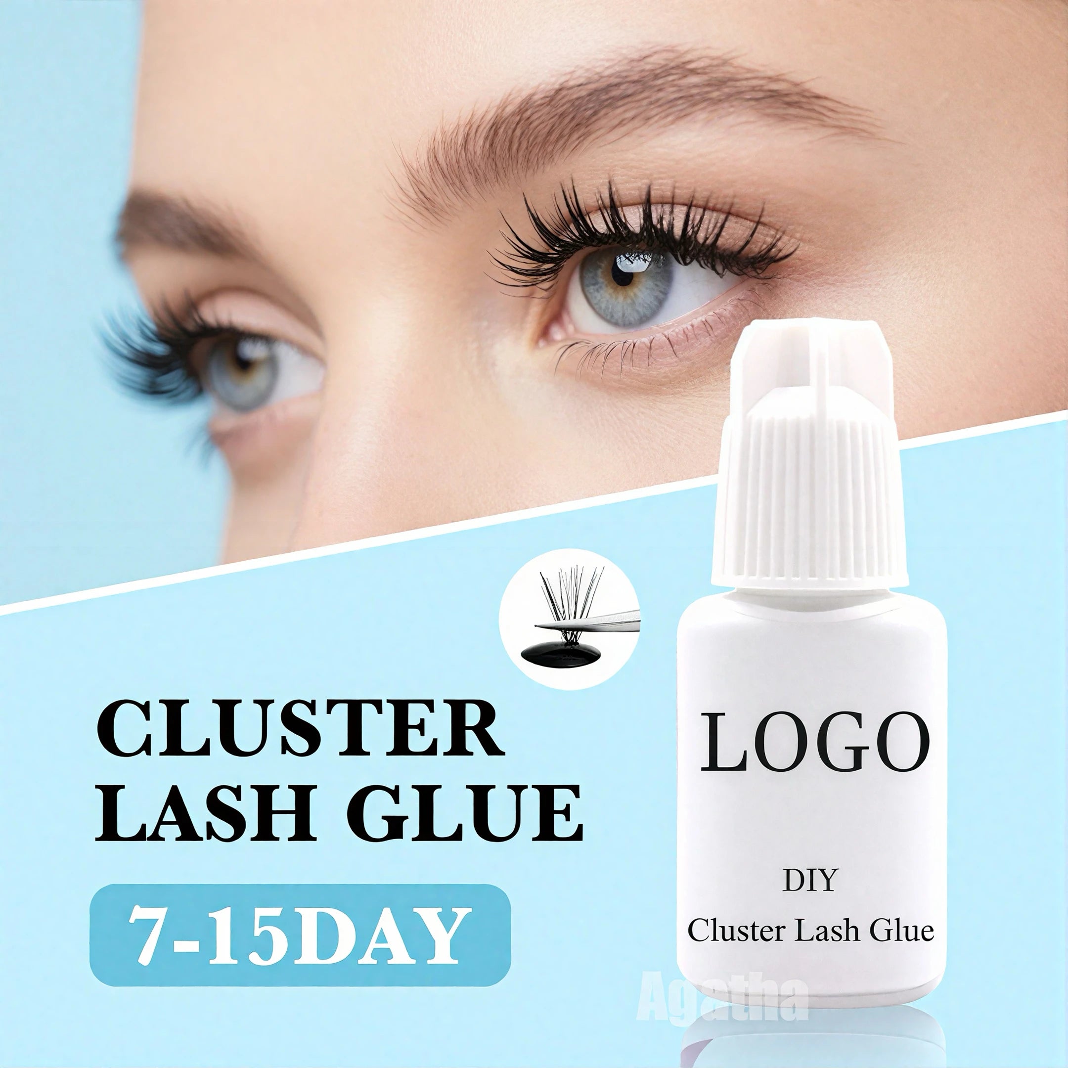 Individual Lashes Cluster Lash Glue Waterproof DIY Lash Glue Professional Waterproof Cluster Lash Glue