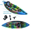 10ft Single Paddle Kayak Fishing Canoe 1 Person Solo Seat Sit on Top Rental Kajak with Electric Motor Touring Sea Boat HDPE