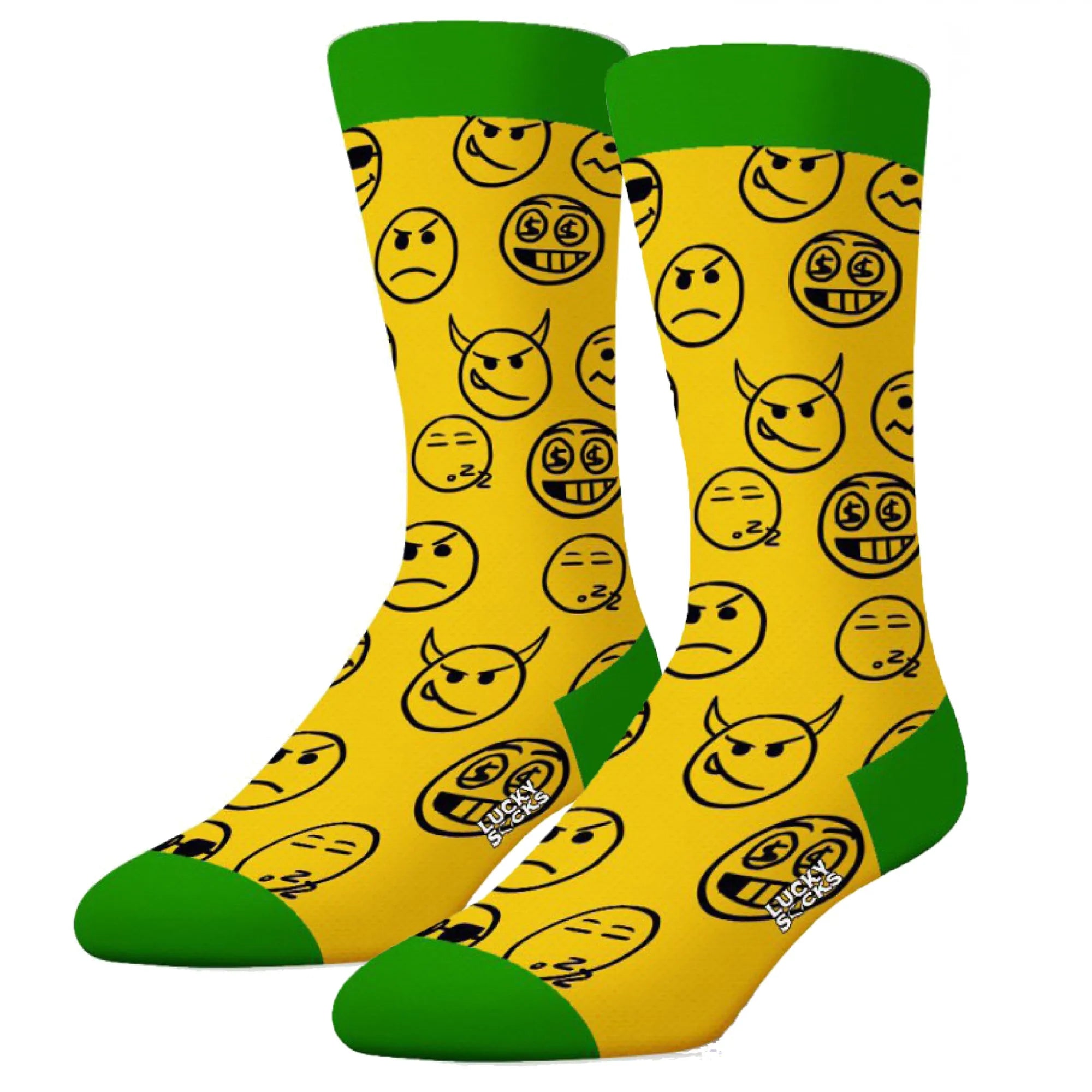 Pair of Lucky Socks long socks with emoji design sizes 41-46