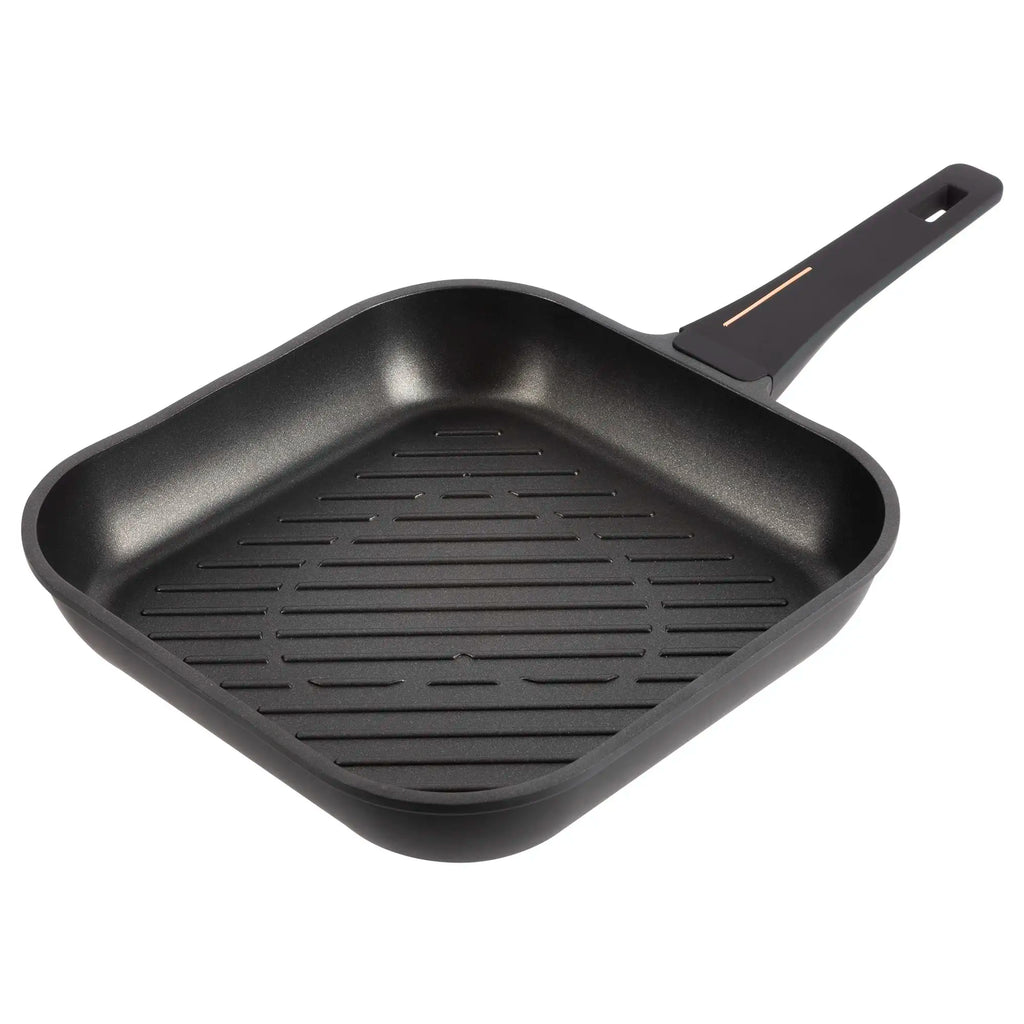 Bergner Copper Grill Pan 28cm in Cast Aluminum Non-Stick Black and Copper