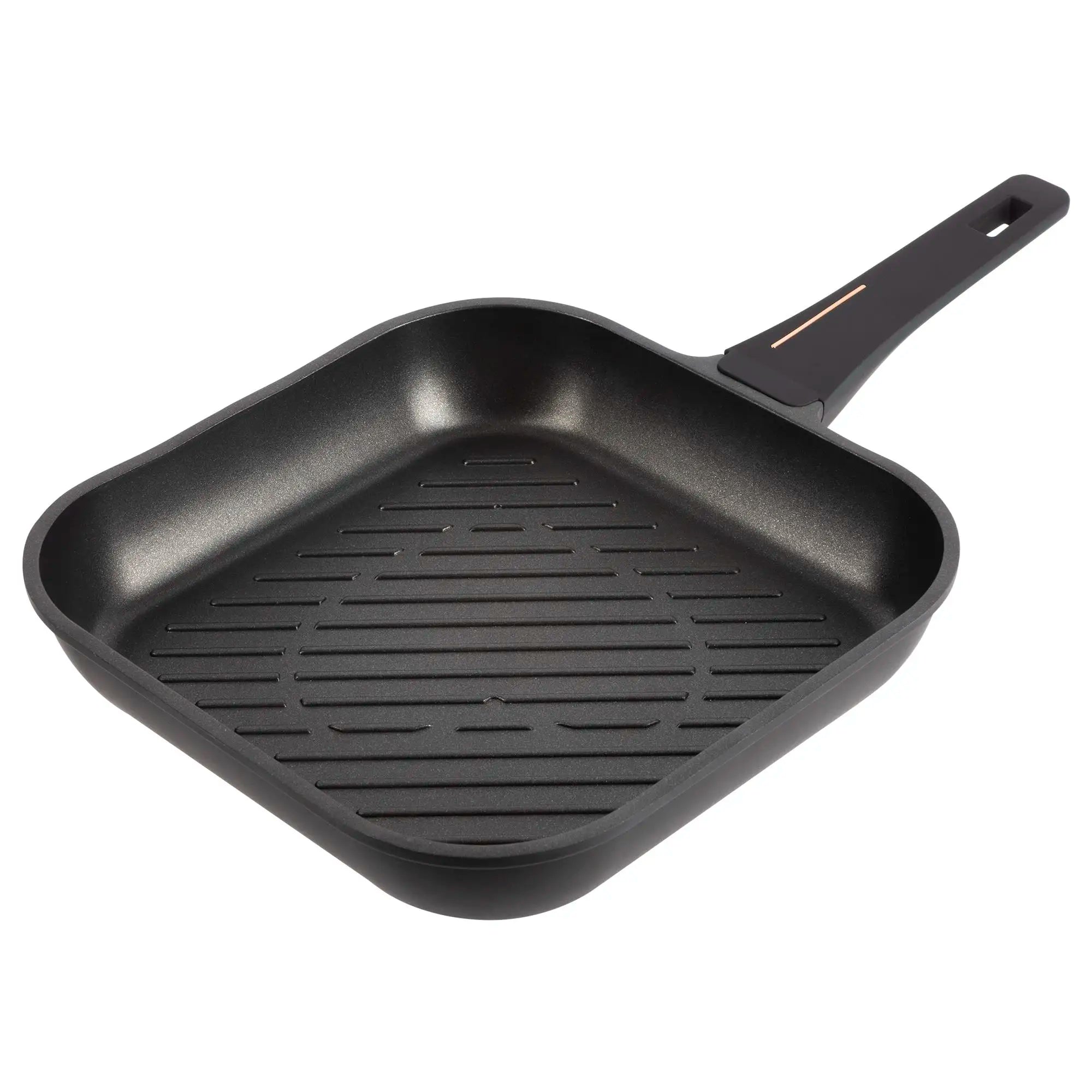 Bergner Copper Grill Pan 28cm in Cast Aluminum Non-Stick Black and Copper