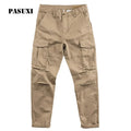 PASUXI Wholesale Men's Cargo Pants Tactical Work Pants Summer Lightweight Loose Straight Multi-Pocket Casual Labor Protection