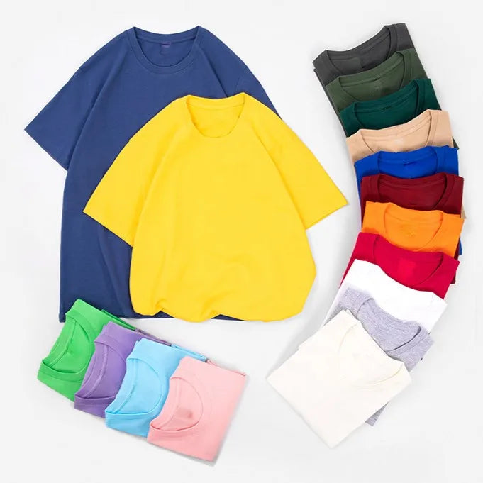Bangladesh China Factory Price Customized Logo Embroidery 200g Cotton Mens Solid Color Logo Printing Wholesale T-Shirt MegaBDM