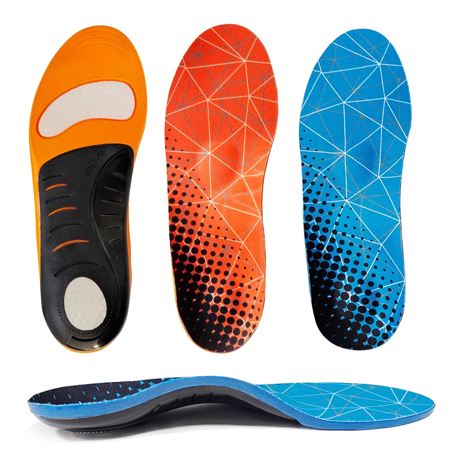 Melenlt 3cm Wholesale Orthotic Insoles Flat Foot Arch Support Shock Absorption Breathable Unisex