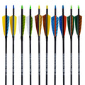 Factory Wholesale High Quality Pure Carbon Arrows 4 Inch Turkey Feather Customized ID Straightness Spine Shooting Hunting Arrows