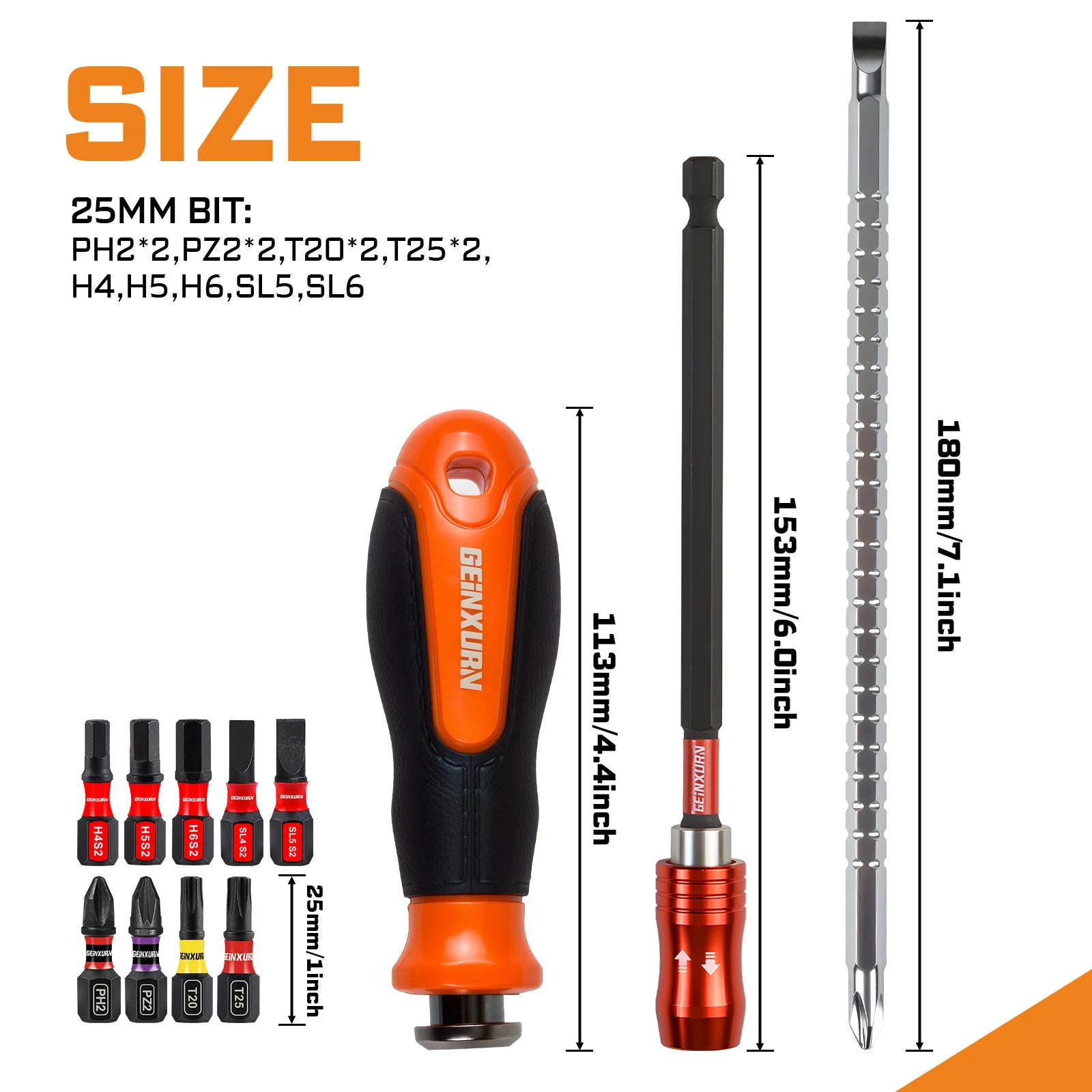 Multi-function Industrial Interchangeable Screwdriver Set Precision Multi-purpose Black Oxide Magnetic Tip 16-Piece Drill Bits