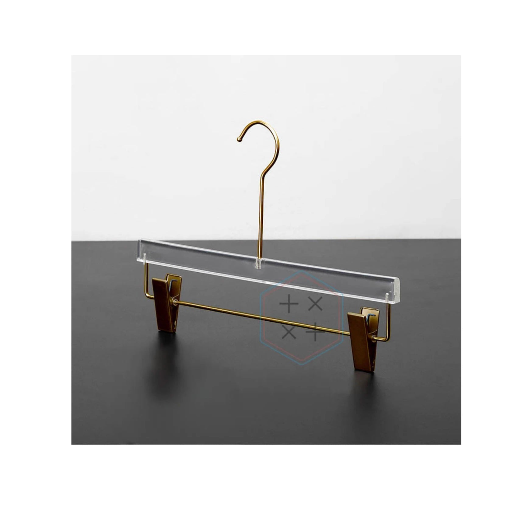 Custom Clear Acrylic Pants Hangers Logo Durable Adjustable Hanging Installation for Wardrobe Bathroom Living Room Clothing