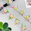 Multicolor Sequin Embroidered Flower Patches Trim DIY 3D Floral Lace Applique for Dresses Costumes Wedding Decoration