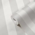 Germany Modern Stripes Grey Cream White Taupe Non Woven Vinyl Wallpaper Rolls Abrasion-Resistant Light Resistant 1005x053m