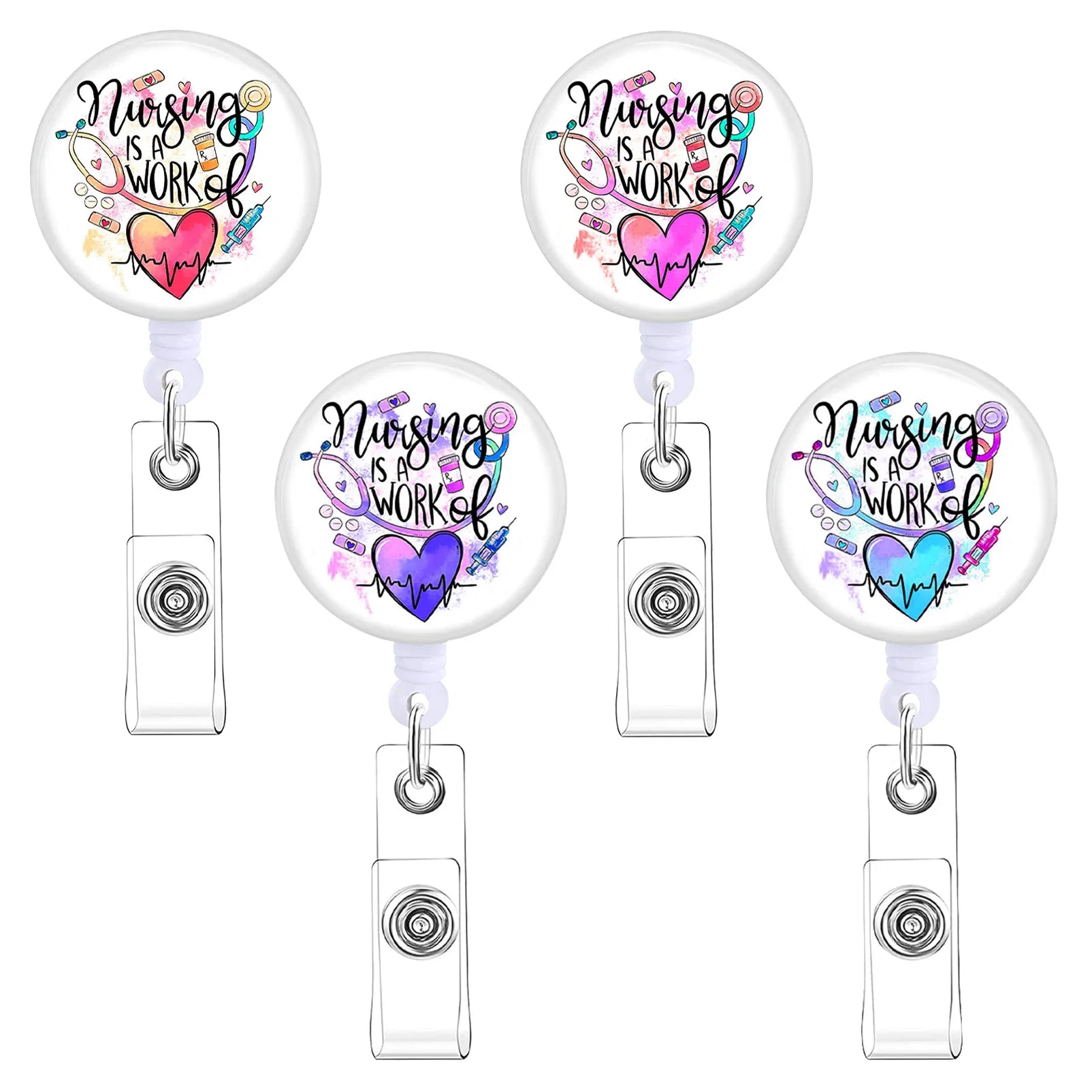 Medical Series Nurse Student Badge Reel Scrub Life Accessories-for Holding Badges for Nursing Students and Staff