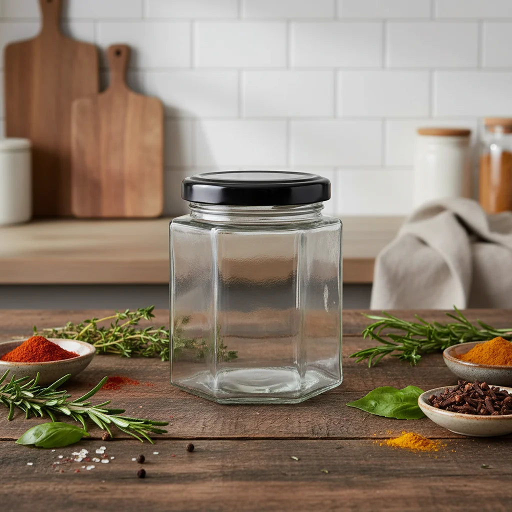 100ml 500ml Classic Airtight Glass Honey Jar with Lid Chili Sauce and Vegetable Bottle