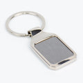 Premium Square Blank Keychain with Laser Engraved Logo Sticker Epoxy Sleek Plain Metal Key Ring for Corporate Branding Souvenirs