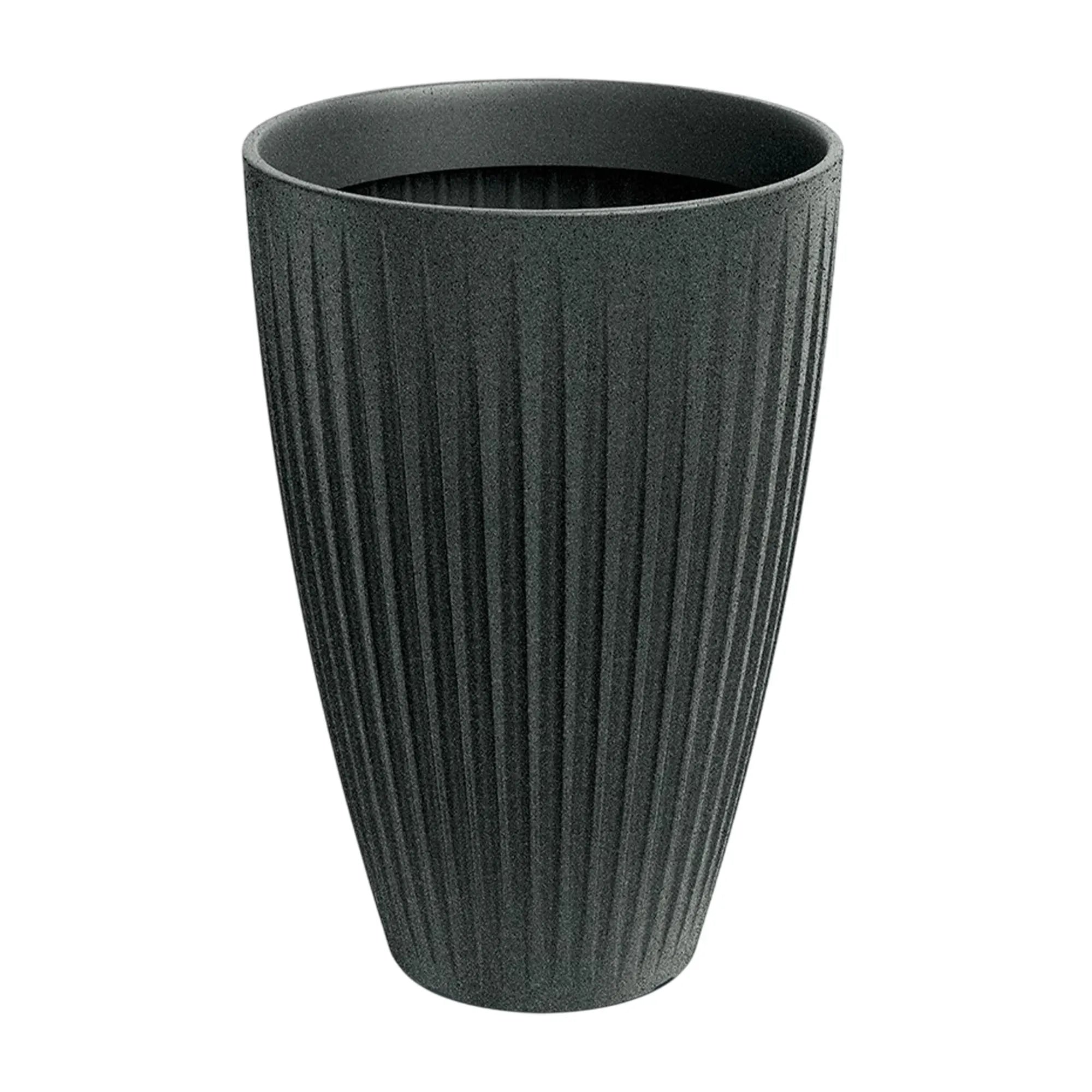 Latia Round HIGH flowerpot 60x58 graphite granite