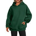 Wholesale Custom Logo Garment Dyed Fleece Oversized Winter Hoodie Green Blue Yellow Pullover Loose Fit Hooded Embroidery