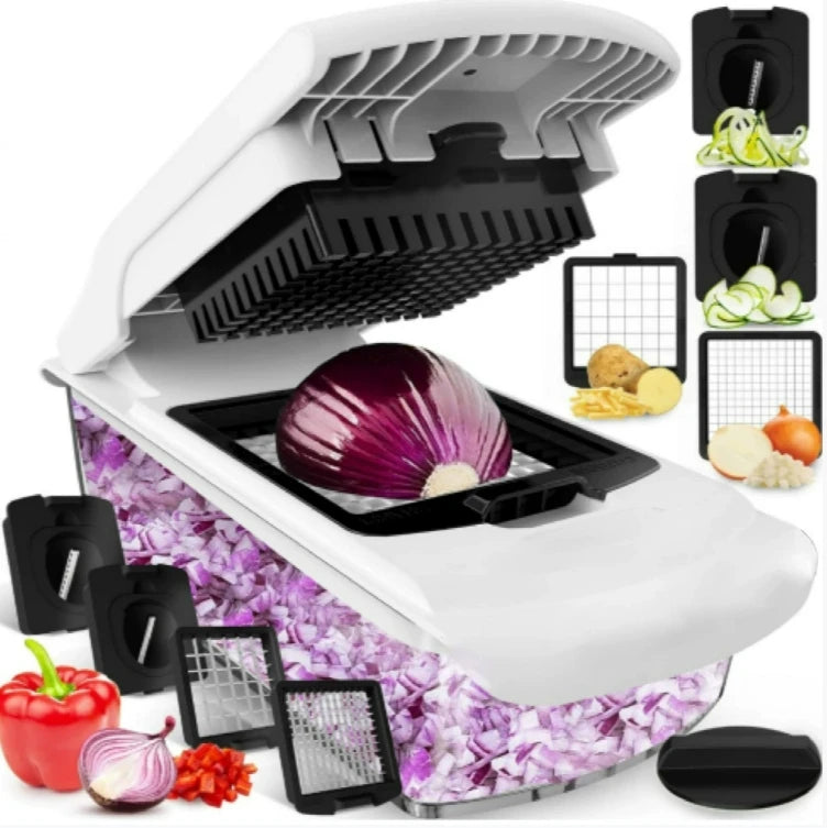 2026 for Hot Multifunctional Stainless Steel Vegetable Chopper Garlic Cutter BPA Free Manual Operation Portable