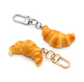 PVC Simulation Food Toy Model Cake Sandwich Burger Hot Dog Croissant Key Chain Imitation Croissant Student Children Gift Keyring